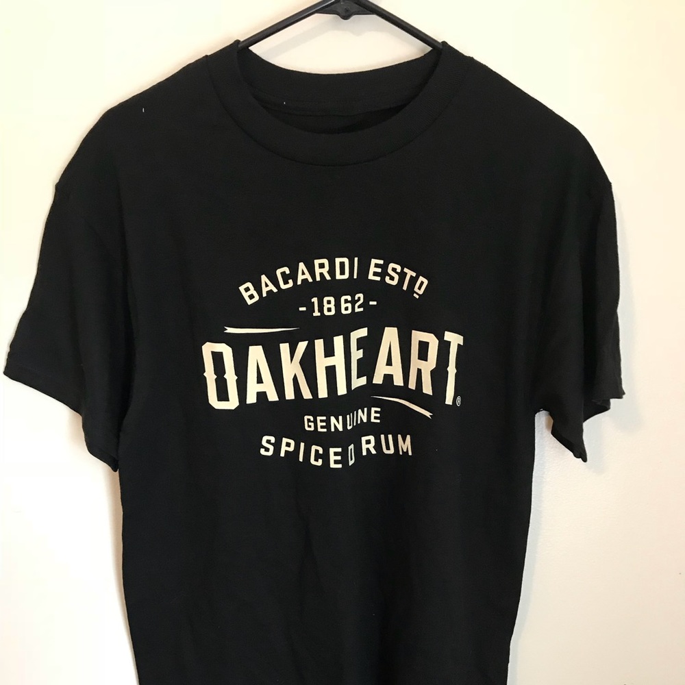 Bacardi Oakheart Black Tee NWOT